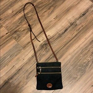 Dooney & Bourke Black Brown Crossbody Handbag